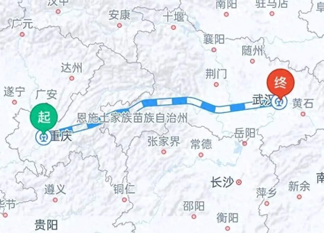 这条高铁马上要来了！武汉⇌重庆4小时